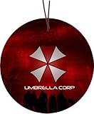 IMAGE OF Rikki Knight® Resident Evil 5 Umbrella Design Glass Round Christmas Tree Ornament Suncatcher - Affordable Gift for your Loved One! Item #RK-GLORN-467