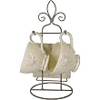 Vintage Design Tea Set, 2 Cups and Saucers with Holder