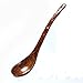 XHHOME 2pcs Hand-made Solid Wood Soup Spoon (deep color)