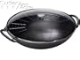 Staub 14-in. Wok with Glass Lid: Matte Black