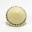 Opaque Ivory with Black 50 sided Die, numbered 0-49