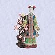 Chinese Woman statue Maiden by blossoms sculpture New