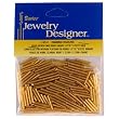 1/2 In. Silver Lined Glass Bugle Beads, Gold, 20 Gram/Pkg