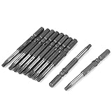 uxcell トルクスドライバー　セキュリティドライバービット スターヘッド トルクス グレー 金属 磁気