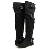 Bumper Shela04 Thigh-High Boots Black