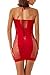 ADOREJOY Womens Lingerie Bodysuit Chemise Teddy Naughty Babydoll Nighty(Red,M)