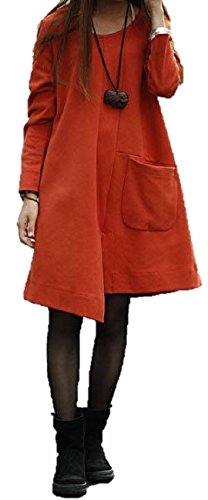 Aライン 長袖 ワンピ レディース