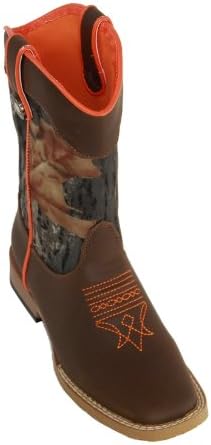 Double Barrel Boys' Buckshot Cowboy Boot Square Toe Camouflage 11.5 D(M) US