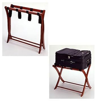 Foldaway Suitcase Stand-Hardwood-Walnut Finish (Walnut) (20"H x 26 1/2"W x 18 1/2"D)