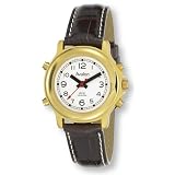 Avalon Ladies Low Vision Talking Watch, Gold-Tone w  Leather Strap # 2508L by Avalon