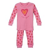 Life is Good Unisex Infant/Toddler Two Peace Elemental Heart, Perfect Pink, 12-18MO