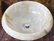 White Onyx Bathroom Sink Vessel Style Drop in Style Installation