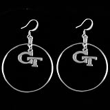 NCAA Georgia Tech Yellow Jackets School Charm Hoop Earrings