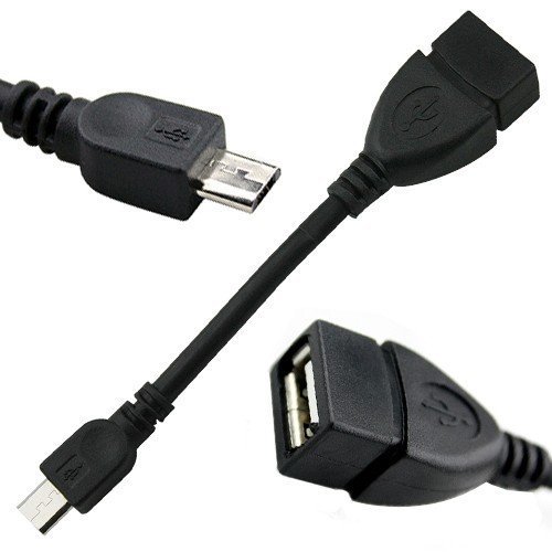 Amazon Kindle Fire HDX 7 Tablet OTG USB Female to Micro USB 2.0 Male On-The-Go Connection Kit and Cable Adapter! (Black)