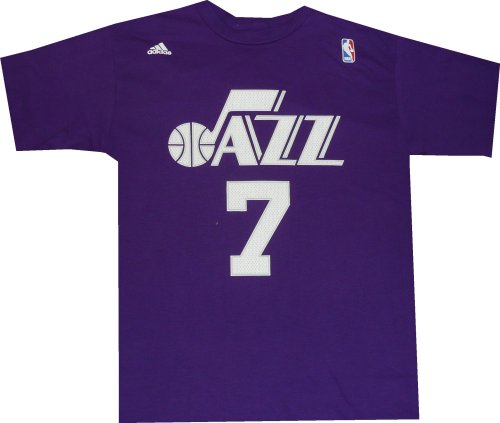 New Orleans Jazz Pete Maravich Throwback Adidas Purple T Shirt