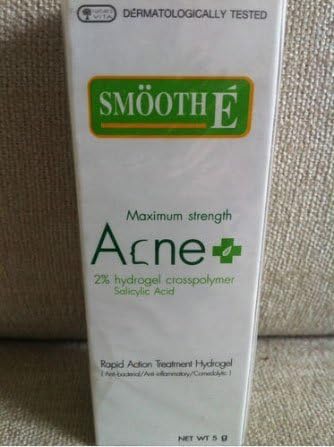 Smooth E Acne Cream Hydro Gel Maximum Strength (5g) Has Salicylic Acid