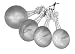 Ganz Steel 4pc Measuring Cups - Sunflowers