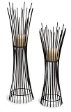 Set of 2 Captivating Contemporary Pillar Candle Holders