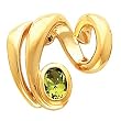 14K Yellow Gold Peridot Pendant/Slide