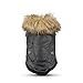 LESYPET Leather Dog Coat Waterproof Dog Winter Coat Puppy Jacket Small to Medium Dogs, Black Small