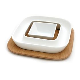Swissmar 3-Piece Bamboo Appetizer Dish Set by Swissmar