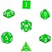 Chessex Polyhedral 7-Die Translucent Dice Set - Green