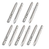 uxcell トライウイングドライバービット S2工具鋼材質 丸軸 ハンドツール 40mmx4mm
