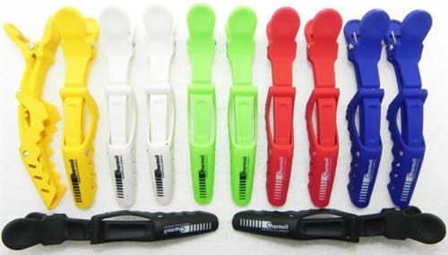 Matt Anti Slip Salon Jumbo Shark Hair Section Long Croc Clip - 6 Pcs/Pack