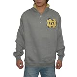 Mens NCAA Notre Dame Fighting Irish Athletic Warm Pullover / Sweatshirt Jacket - Grey