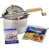 Whirley Pop 24003-AMZ Stovetop Popcorn Popper, Stainless Steel