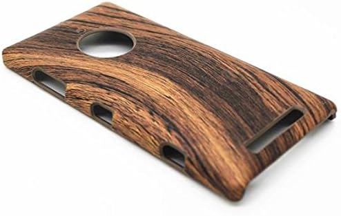 Luxury Stylish Hard Back PU Leather Cover Shield Case Skin Back For Nokia Lumia 830 RM-984 Brown Wood Swirl