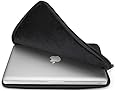 Runetz - 13-inch BLACK Soft Sleeve Case Cover for MacBook Pro 13.3" with or w/out Retina Display and MacBook Air 13" Laptop Gabbro Collection - Black