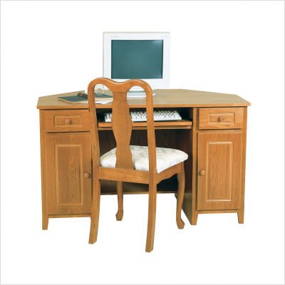 Oak Corner Computer Desk