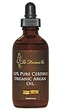 100% Pure Certified Organic Argan Oil 4 Oz for Hair, Skin, Face, Lips, Nails - Healthy Sexy Hair - Daily Moisturizer, Best Hair Conditioner - Anti-aging - Acne to Clear Skin - Money Back Guarantee!