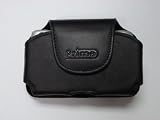 Blackberry 8700 Black Leather Lateral Holster with Clip By Prima Cases