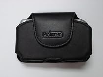 Blackberry 8700 Black Leather Lateral Holster with Clip By Prima Cases