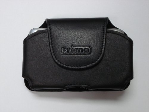 Blackberry 8700 Black Leather Lateral Holster with Clip By Prima Cases