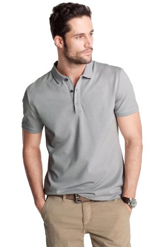 ESPRIT Collection Herren T-Shirt B61640, Gr. 50 (M), Grau (pebble 040) Preisvergleich