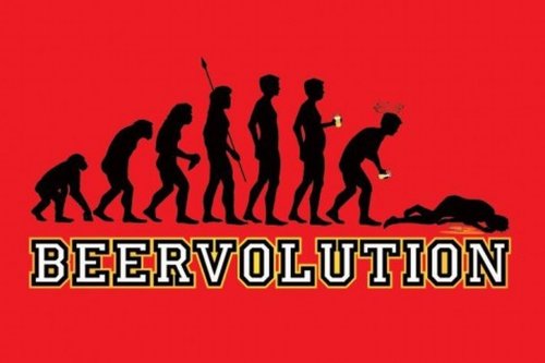1art1 54525 Bier - Beervolution, Evolution Des Mannes Poster, 91 x 61 cm Preisvergleich