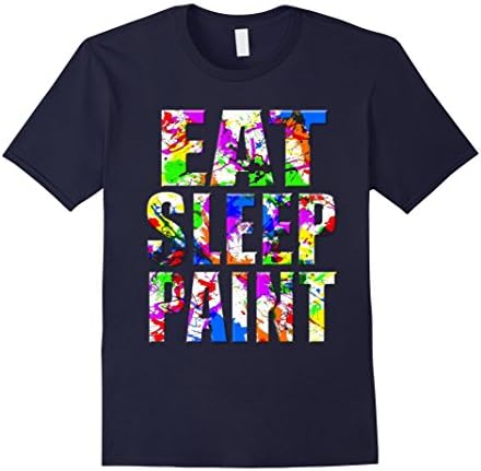 Men's Eat Sleep Paint T shirt Small Navy