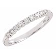 Pave Diamond Wedding Band Ring 10K White Gold (1/5cttw, H Color)