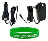 AC Wall-Home Charger Adapter and DC Car Charger ASUS Eee PC 1000HE 10-Inch (Laptop NOT Included)