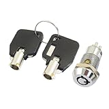 uxcell シリンダー錠　シリンダーロック　カム　デッドボルト　食器棚　ドロワー　12mm直径　キー二つ