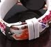 Mostsola Women Silicone Printed Flower Causal Quartz Wrist Watches Orange