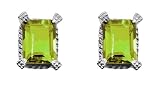 10k White Gold Peridot Earrings