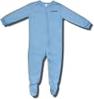 Calvin Klein Soft Light Blue w/Navy Logo Footed Blanket Sleeper for Infant and Toddler boys - ON SALE