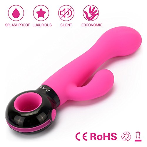 7 Functions G-Spot Massager for Women - Powerful Yet Silent Clitoral Stimulator Vibrator - Body Safe and Medical Grade Silicone Adult Sex Toys - A Great Item to Spice Up Our Intimacy (Rose & Black)
