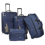 American Tourister Unisex - Adult Fieldbrook 4 Piece Luggage Set, Cobalt Blue, One size