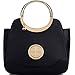 Dasein Leather Elegant Hinged Handle Winged Satchel, Shoulder Bag, Briefcase, Handbag