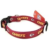 KANSAS CITY CHIEFS ADJUSTABLE DOG PET COLLAR SZ M